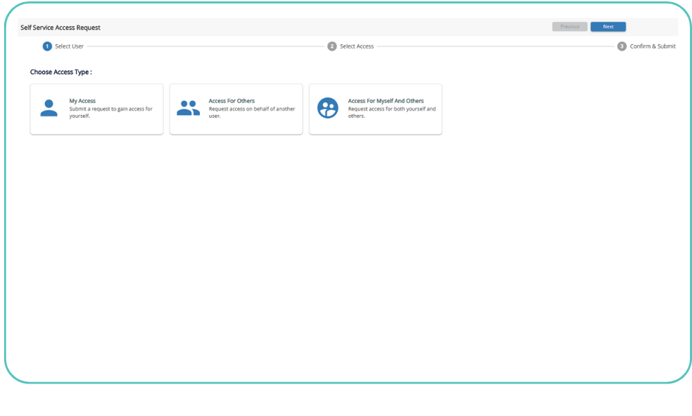 Step 1: Choose the access type being requested