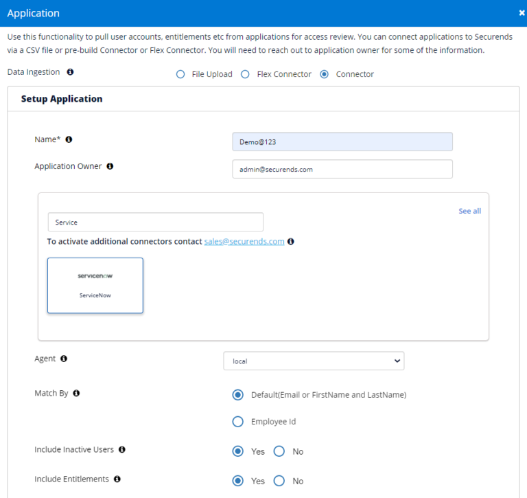 Set up ServiceNow (User Access Reviews) SecurEnds