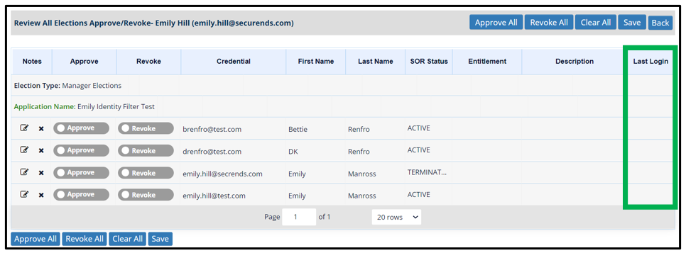 Last Login Column