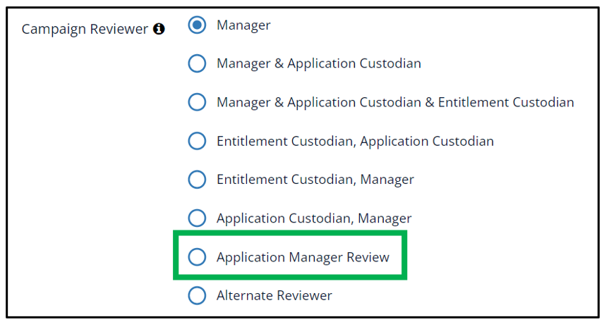 Application Manager Reviewer Option