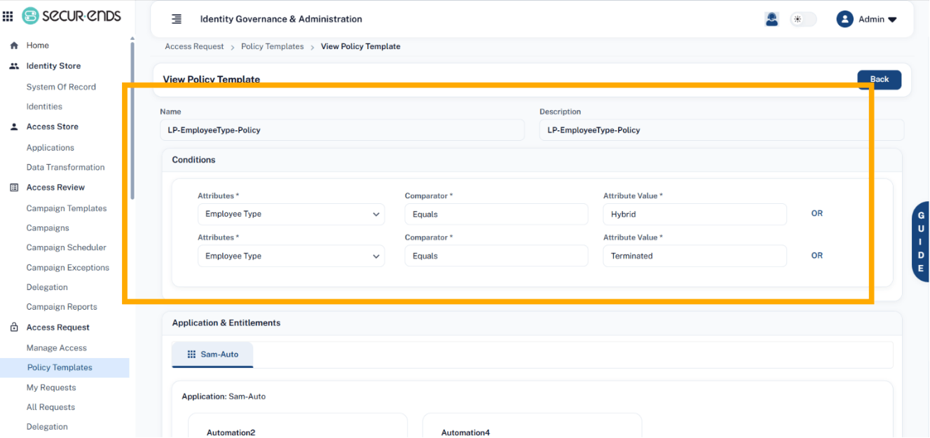 Visibility Policy Standard Attribute Configuration